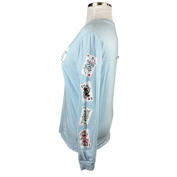 Our Universe Disney Alice in Wonderland Character Playing Cards LS T-Shirt Md - Picture 7 of 10